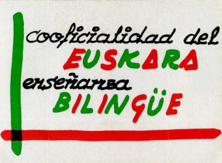 Cooficialidad del euskera : enseñanza bilingüe