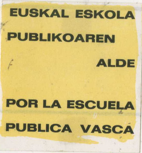 Euskal  eskola publikoaren alde = Por la escuela pública vasca