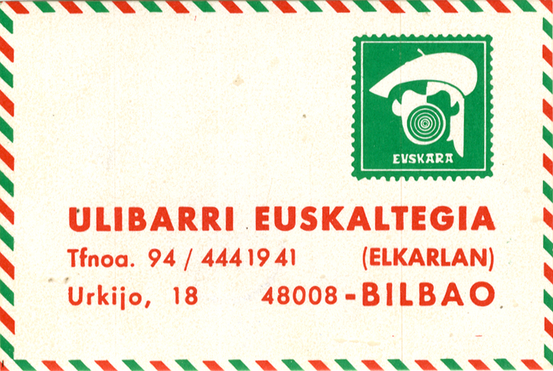 Ulibarri Euskaltegia tfnoa. 94/4441941 (Elkarlan) : Urkijo 18. 48008 -Bilbao